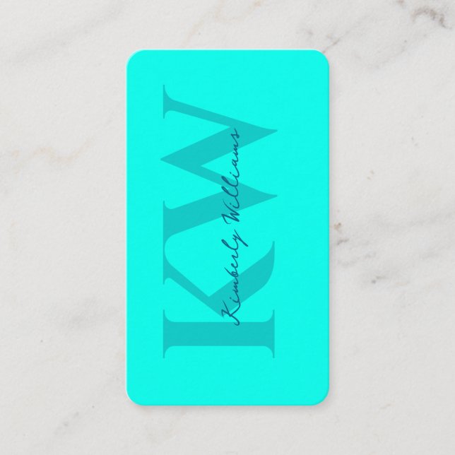 Turquoise Business Card – Modern & Fresh (Front)