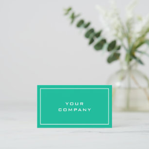 Turquoise Business Card Your Colour and Font Desig