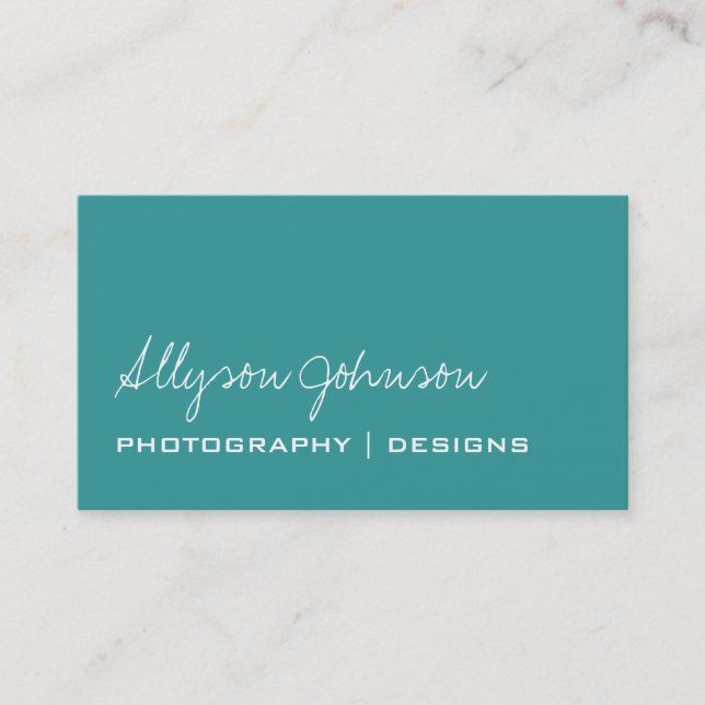 Turquoise Business Cards (Front)