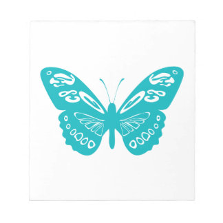 Turquoise Butterfly Notepad