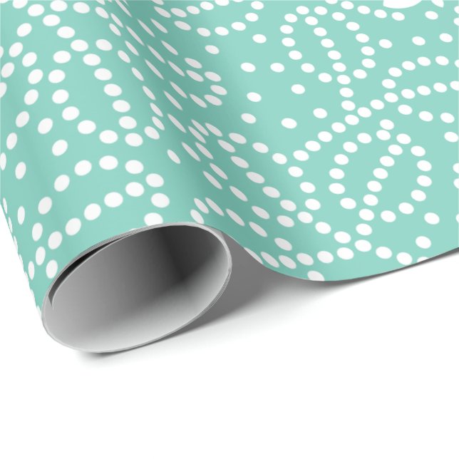 Turquoise Butterfly Wrapping Paper (Roll Corner)
