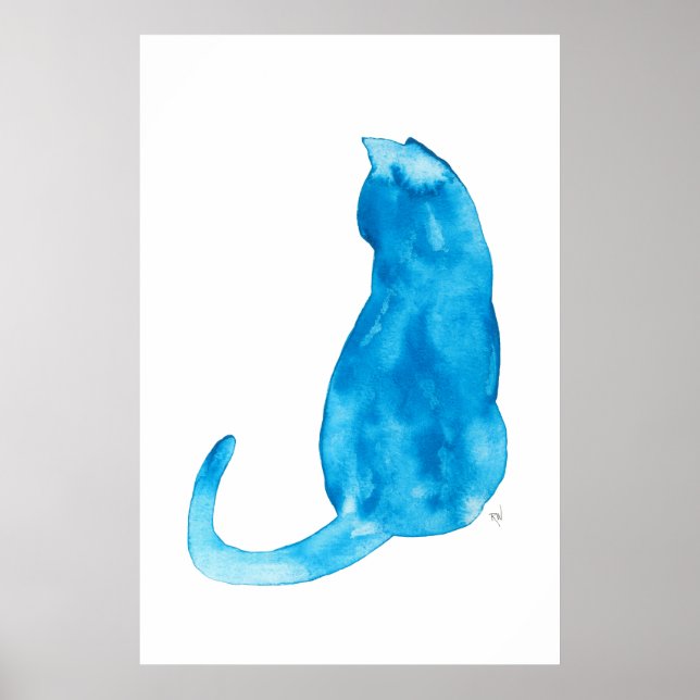 Turquoise Cat Poster (Front)