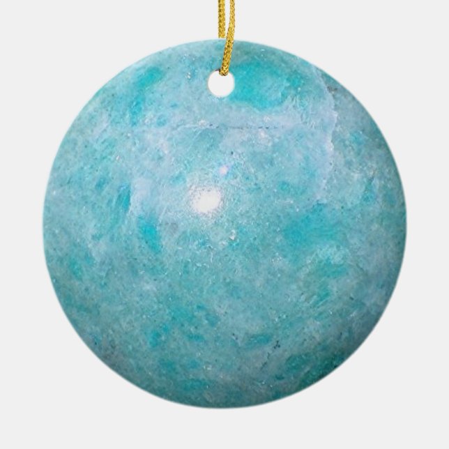 Turquoise Ceramic Tree Decoration (Front)