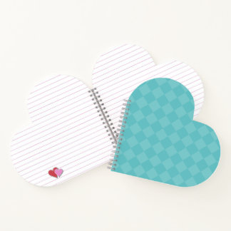 Turquoise Chequered Print Notebook