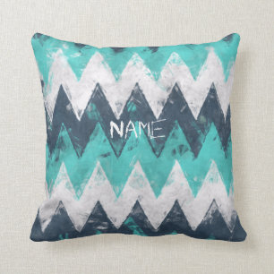 Turquoise Chevron Cushion