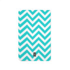 Turquoise chevron pattern pocket journal design