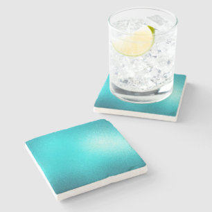 Turquoise Chic Aqua Blue Stone Coaster