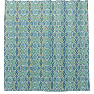 Turquoise Chic Unique Pattern Shower Curtain