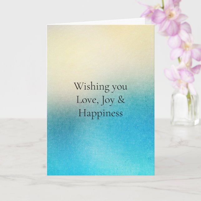 Turquoise Chic White Aqua Blue Card (Orchid)