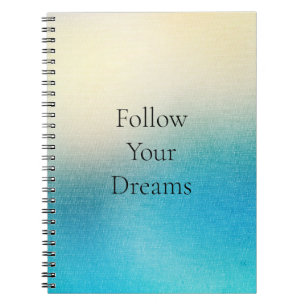 Turquoise Chic White Aqua Blue Notebook