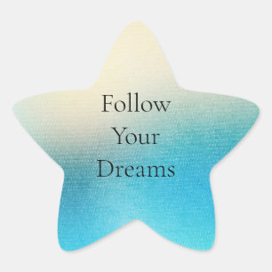 Turquoise Chic White Aqua Blue Star Sticker