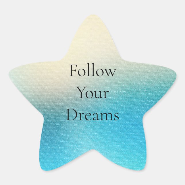 Turquoise Chic White Aqua Blue  Star Sticker (Front)