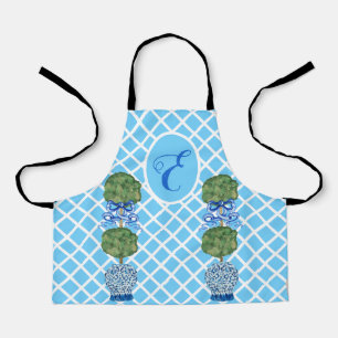 Turquoise Chinoiserie Ginger Jar Jars Topiary Apron