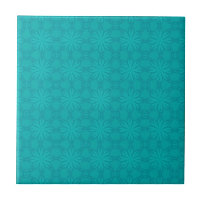 Turquoise Christmas Snow Tile (Front)