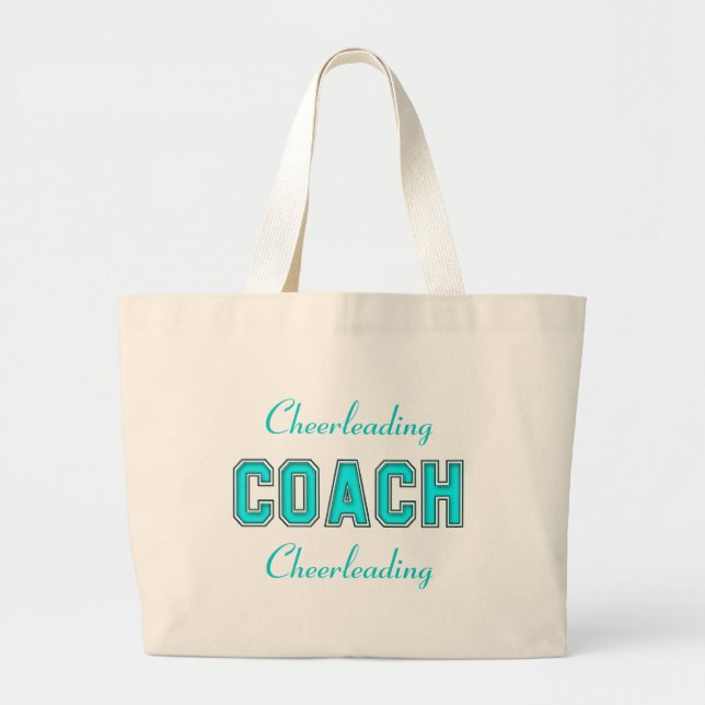 Turquoise Coach Large Tote Bag (Front)