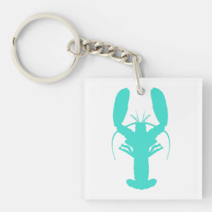 Turquoise Coastal Lobster Key Ring