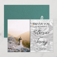 Turquoise Colorado Passport Thank You Card