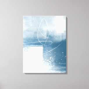 Turquoise Contemporary Minimalist Abstract Art Canvas Print