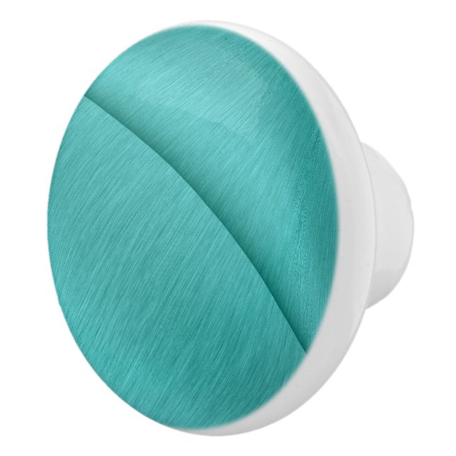 Turquoise Contour Ceramic Knob (Right)