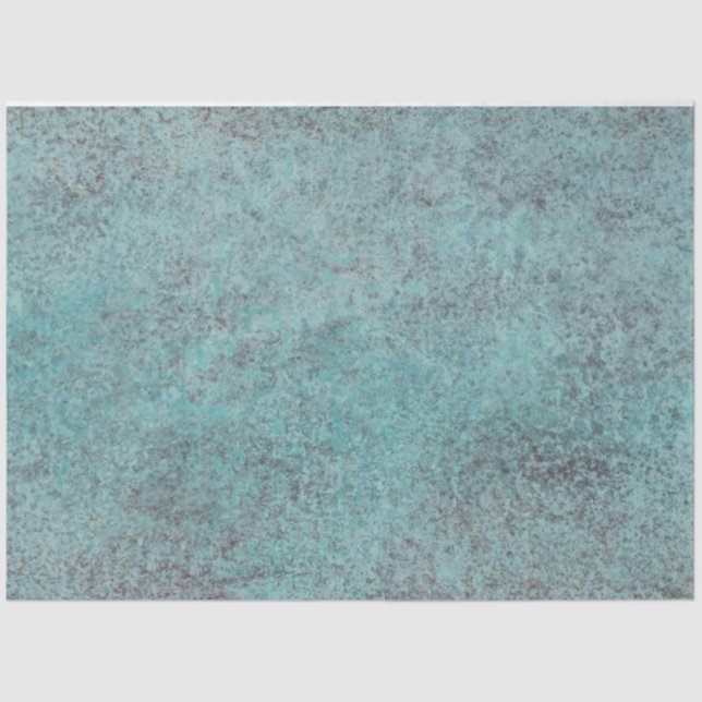 Turquoise Copper Patina texture gift Tissue Paper (Front)