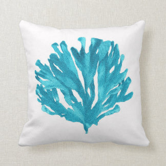 Turquoise Coral Pillow