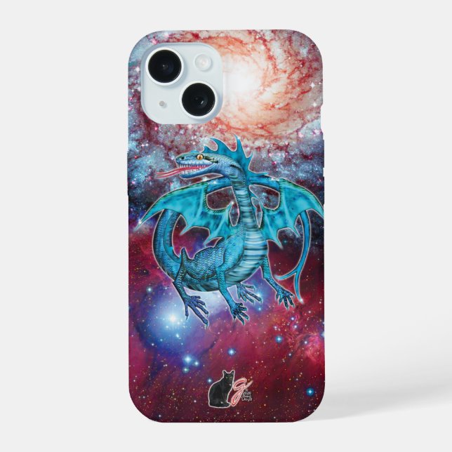 Turquoise Cosmic Dragon Case-Mate iPhone Case (Back)
