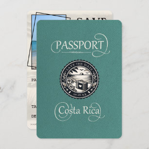Turquoise Costa Rica Passport Save The Date
