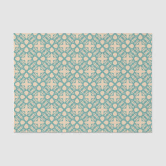 Turquoise Cream Modern Western Geometric Dismal Tissue Paper