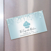 Turquoise Cupcake Bakery Pastry Chef Glitter Drips