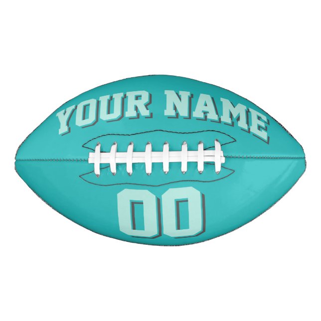 TURQUOISE Custom Football American Football (Front)