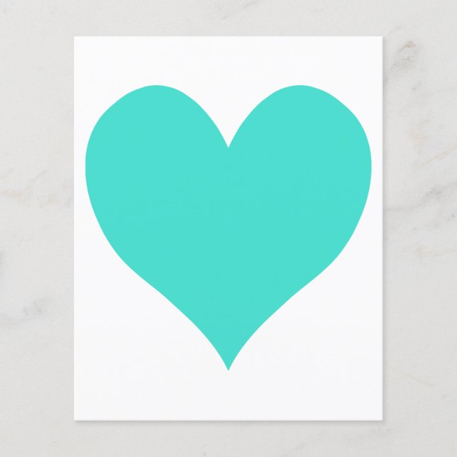 Turquoise Cute Heart (Front)