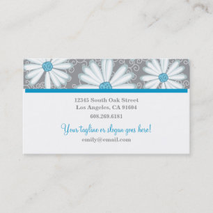 Turquoise Daisy for Florists Greenhouse Gardeners Business Card
