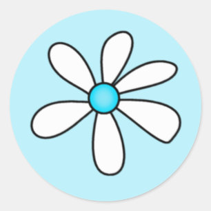 Turquoise Daisy Sticker