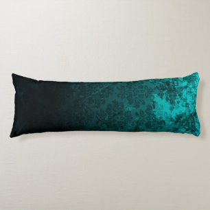 Turquoise Damask design Body Cushion