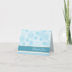 Turquoise Dandelion Wedding Thank You Note Card