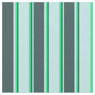 Turquoise, Dark Slate Grey, and Green Pattern Fabric