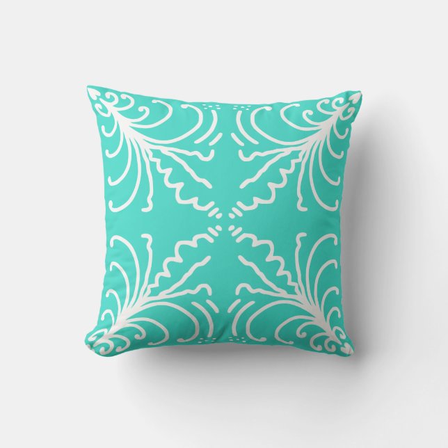 Turquoise deco cushion (Front)