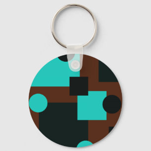 Turquoise Deco Keychain
