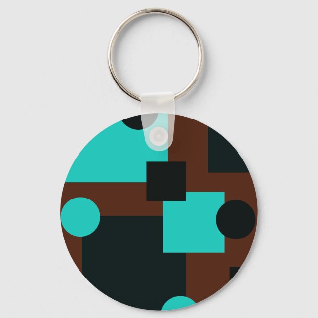 Turquoise Deco Keychain (Front)