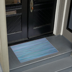Turquoise Decor   Blue Teal Calm Water Brushstroke Doormat