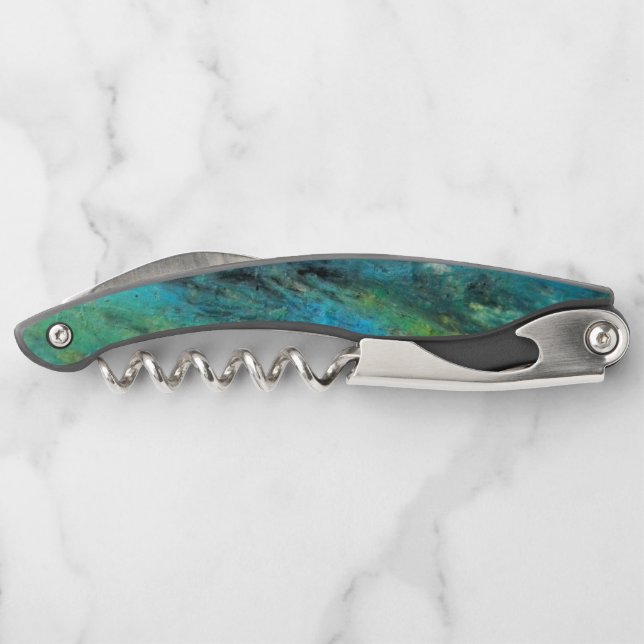 Turquoise Design Cork Screw Corkscrew (Back)