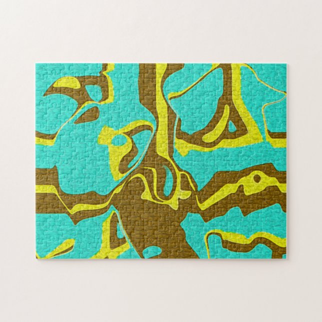 Turquoise Design Jigsaw Puzzle (Horizontal)