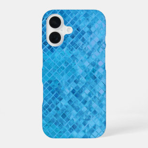 Turquoise Diamond Metallic Design iPhone 16 Case