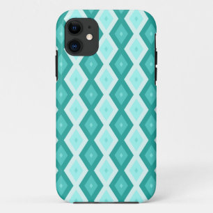 Turquoise diamond pattern iPhone 11 case