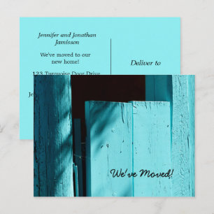 Turquoise Door, New Address Announcement Postcard