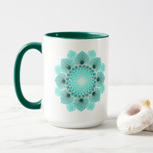 Turquoise Dot Mandala Mug