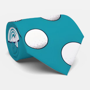 Turquoise Dotted Mens Neck Tie