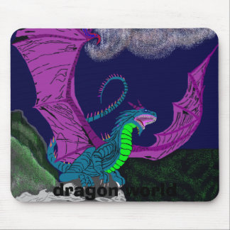 turquoise dragon5, dragon world mouse mat