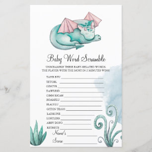 Turquoise Dragon Baby Scramble Baby Game