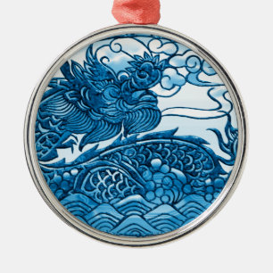 Turquoise Dragon Ornament